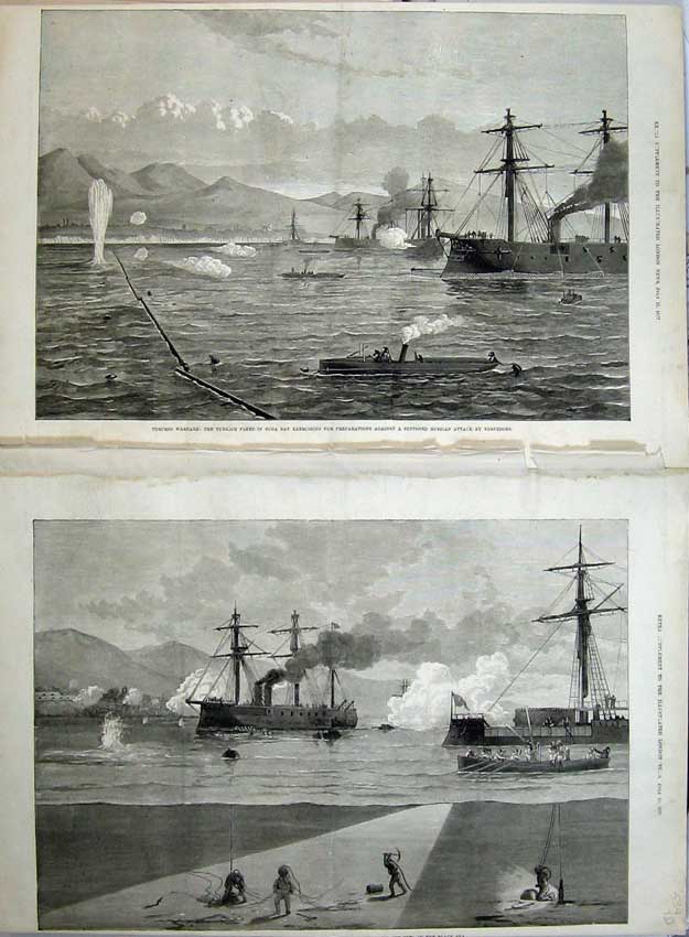 Antique Print *0217 1877 War Turkish Camp Rustchuk Blacksmith Siers Army