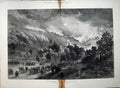 Antique Old Print Fine Art 1877 Bombardment Evacuation Nicopolis War Army 19th
