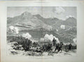 Old Antique Print War 1877 Attacking Russian Position Shipka Pass Battle 19th