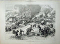 Old Antique Print 1877 War Battle Karahassankoi Turkish Infantry Kizila 19th