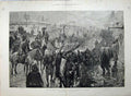 Old Antique Print 1877 War Turkish Troops Changing Sinankeui Kaceljevo 19th