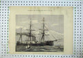 Original Old Antique Print 1877 Brazillian Ironclad Ship Independencia Sea 19th