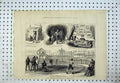 Original Old Antique Print 1877 William Gale Walking Sport Hut Track Bed 19th