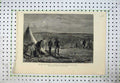 Original Old Antique Print War 1877 Night Attack Roumanian Outpost Ruben Plevna