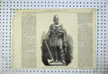 Antique Old Print *0220 1877 Statue King Alfred Great Wantage Count Gleichen