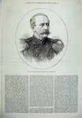 Original Old Antique Print 1878 Portrait Count Schouvaloff Russian Ambassador
