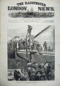 Old Antique Print 1878 Ship Alexandra British Squadron Shipping Beef Art 19th