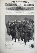 Original Old Antique Print 1878 War Bulgaria English Prisoners Siers Fine Art