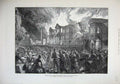 Old Antique Print 1878 Burning Turkish Government Offices Sublime Porte 19th