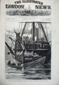 Old Antique Print 1878Fine Art Ship Folkestone German Vrash Wilhelm Konig 19th