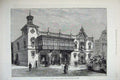 Original Old Antique Print 1878 South American Pavilion Champ De Mars Paris