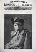 Original Old Antique Print 1878 Fine Art Portrait Young Republican Little Girl