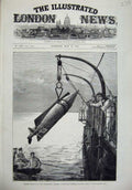 Old Antique Print 1878 Torpedo Practice Ship Thunderer Whitehead Fine Art 19th