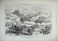 Original Old Antique Print 1878 Kaffir War Iron Mount WaterkloArmy Siers 19th