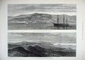 Original Old Antique Print 1878 Ship Ruby Cruising Boulair Gallipoli Gulf Saros