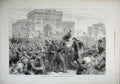Old Antique Print 1878 Reception Osman Pasha Seraskierate Constantinople 19th