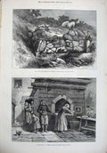 Old Antique Print Cyclopean Walls Gergis Bunarbashi Plains Troy 1878 Art 19th