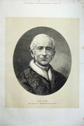 Original Old Antique Print 1878 Fine Art Portrait Elected Pope Leo Xiii 19th