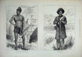 Old Antique Print 1878 Kaffir War Galeka Chieftain Fingo Sentinel Natives 19th