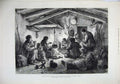 Original Old Antique Print 1878 War Russian Siers Bulgarian Cottage Fine Art