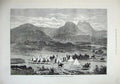 Old Antique Print Fine Art 1878 Kaffirland War Camp Buffs Transvaal Army 19th