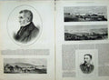 Old Antique Print 1878 Portrait Henley Elton Besika Bay Beef Town Ships 19th