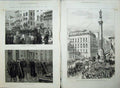 Antique Old Print Funeral King Italy Rome 1878 Piazza Spagna Coffin Vault 19th