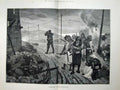 Original Old Antique Print 1878 Fine Art War Greek Insurgents Army Woodville