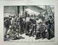 Old Antique Print 1878 Stanley African Followers Ship Industry Fine Art 19th