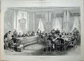 Original Old Antique Print 1878 Men Table Meeting Congress Berlin Germany 19th