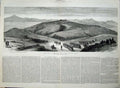 Old Antique Print 1878 War Lines Boulair Army Mountains Horses Sea Ships 19th