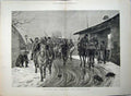 Old Antique Print 1878 Russian Siers Turkish Village War Army Fine Art 19th
