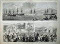 Antique Old Print 1878 British Ship Marmora Russian Guard San Stefano War 19th