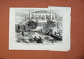 Original Old Antique Print 1878 House San Stefano Treaty Peace Turkey Russia