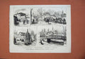 Old Antique Print 1878 War Plevna Osman Pasha House Bridge War Sketches 19th