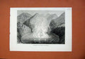Old Antique Print 1878 View Boiling Lake Dominico West Indies Mountains 19th