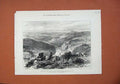 Old Antique Print Kaffir War 1878 Action Buffalo River Fort Jackson Hills 19th