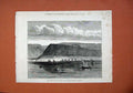 Old Antique Print 1878 Lines Boulair Gallipoli Sea Marmora Camel Yachts 19th