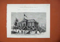 Original Old Antique Print 1878 Paris Pavilion French Forest Trocadero Park Art