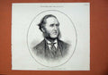 Old Antique Print 1878 Viscount Sandon President Board Trade Man Portrait 19th