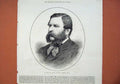 Original Old Antique Print 1878 Waddington French Minister Foreign Affairs Man