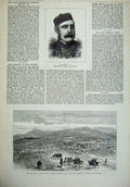 Original Old Antique Print 1879 Major Dartnell Mounted Police Zulu War Eland'S