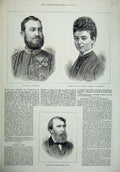 Old Antique Print 1879 Duke Cumberland Princess Thyra Joseph Nash Artist 19th
