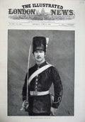 Original Old Antique Print 1879 Portrait Prince Imperial Army Man Fine Art 19th