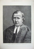 Old Antique Print 1877 Rev. Vaughan Master Temple Dean Llandaff Man Art 19th