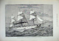 Original Old Antique Print 1877 H.M.S Comus Steel Corvettes Glasgow Royal Navy