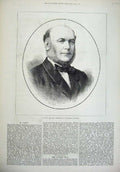Old Antique Print 1879 Portriat Marshal Grevy President French Republic 19th