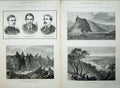 Original Old Antique Print Zulu War 1879 Fort Helpmakaar Natal Durban Men Army