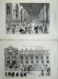 Old Antique Print Wedding Duke Connaught Windsor Castle Horse Carriage