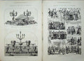 Original Old Antique Print Wedding Duke Connaught 1879 Windsor Silver Service
